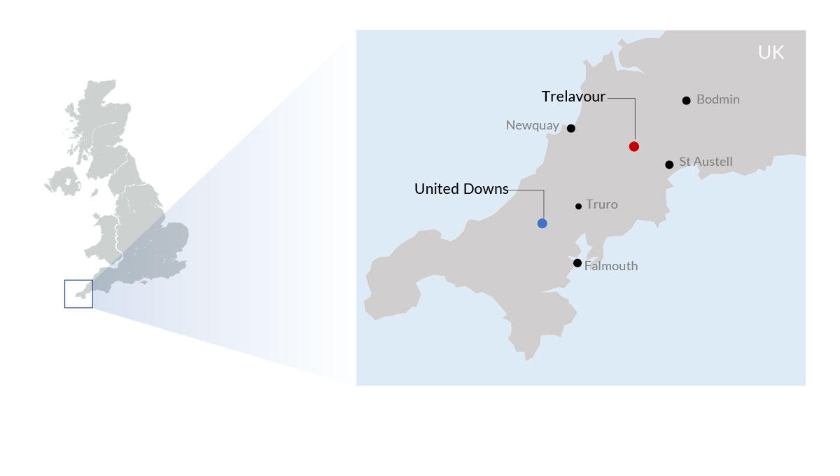 Cornish Lithium map