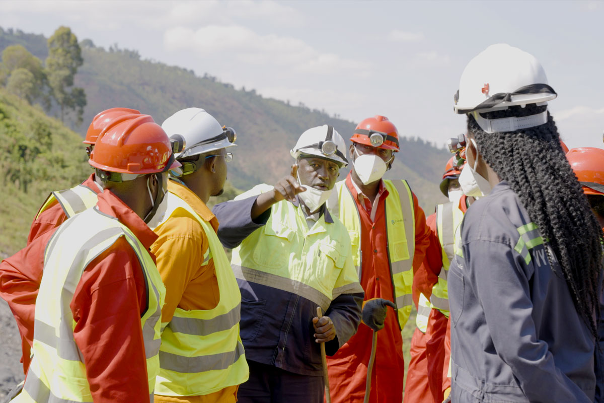 Trinity Metals, a TechMet investment company, having a safety meeting at the mine